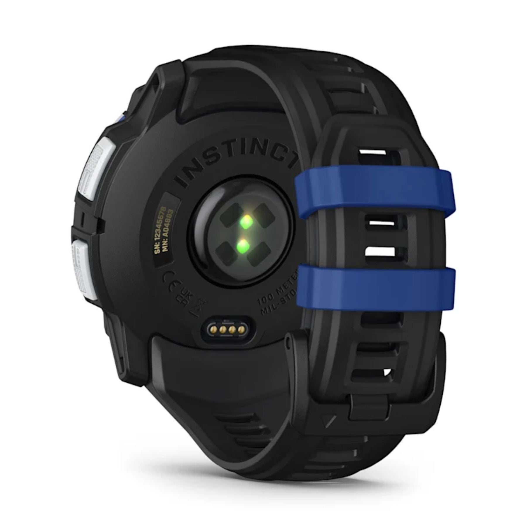 Garmin Instinct 3 Solar, 50mm, vaaleanharmaa, musta ja sähkönsininen, GPS-älykello, 010-02935-03