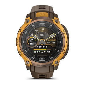 Garmin Instinct Crossover AMOLED, pronssi ja auringonkeltainen, GPS-hybridiälykello 010-03398-01