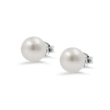 Helmikorvakorut 6,5-7mm helmillä, aidot makeanveden viljellyt helmet, valkokultaa