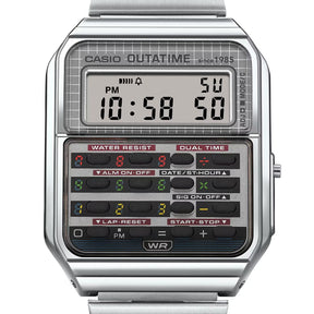 Hopeanvärinen Casio Vintage CA-500WEBF-1AER rannekello, laskin