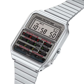 Hopeanvärinen Casio Vintage CA-500WEBF-1AER rannekello laskintoiminnolla