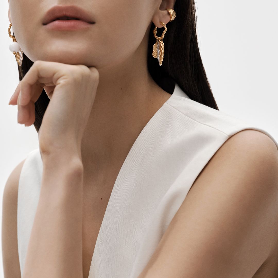 Kalevala Itu ear cuff, kullattu hopea, Kalevala Modern, 261001404