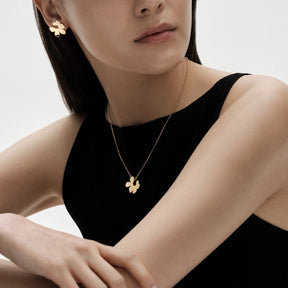 Kalevala x Marimekko Unikko mini korvakorut, keltakultaa