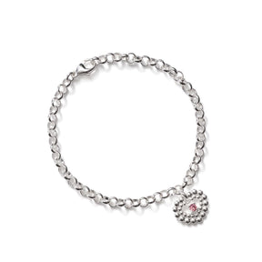 Kalevala Roosa nauha Valoisa rannekoru, hopeaa ja zirkoni, Kalevala Modern 22569483J195