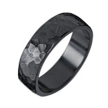 Kohinoor Duetto Black Edition, Rock kihlasormus, 7 mm, musta zirkonium 006-817