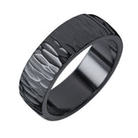 Kohinoor Duetto Black Edition, Wood kihlasormus, 7 mm, musta zirkonium 006-814