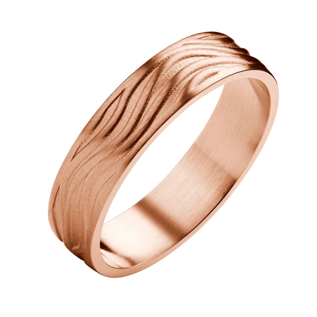 Kohinoor Rytmi Aalto Engagement Ring, 5 mm, Rose Gold, 003-633P