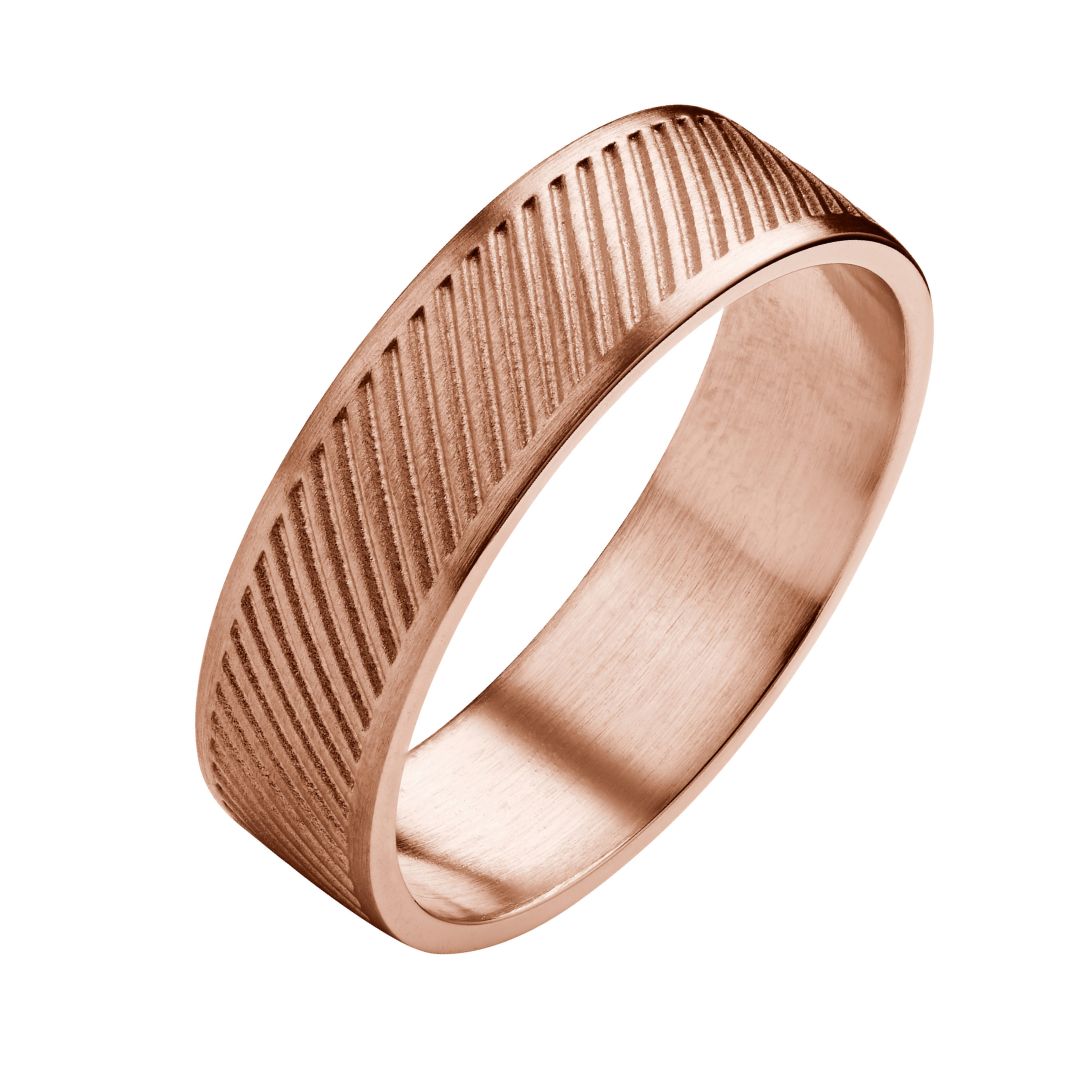 Kohinoor Rytmi Vino Engagement Ring, 6 mm, Rose Gold 003-634P