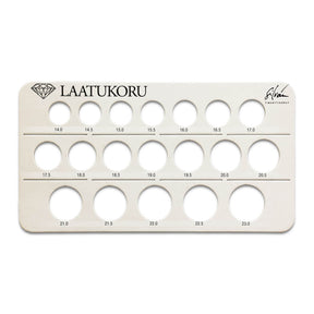 Laatukoru ilmainen sormusmitta, koot 14mm - 23mm