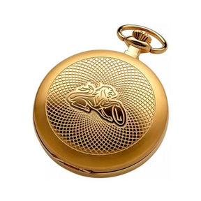 Leijona Pocket Watch, keltakullattu ja kuvioitu, 5531-43 taskukello