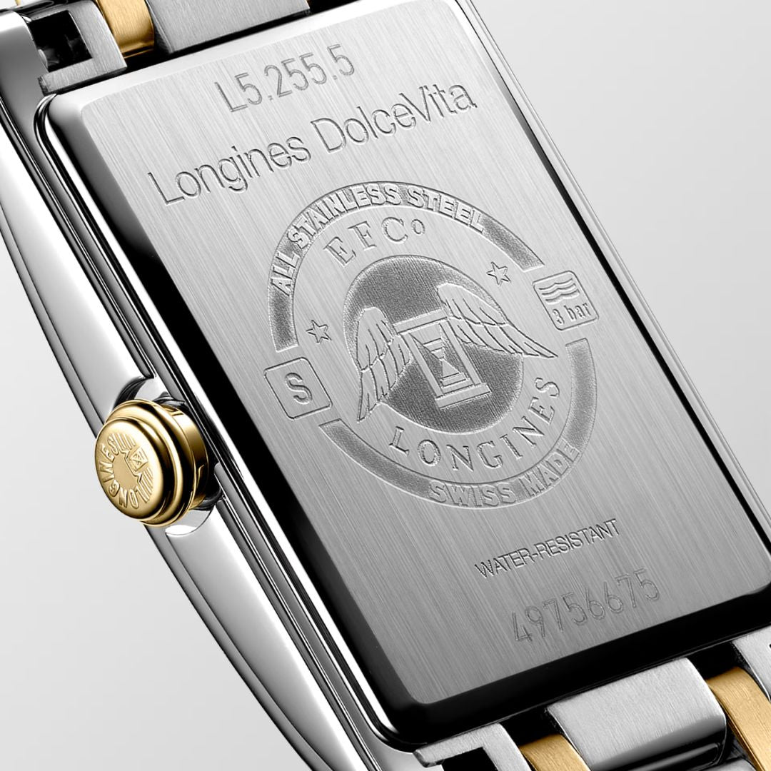 Longines DolceVita, keltakulta, 20,8mm, rannekello L52555707