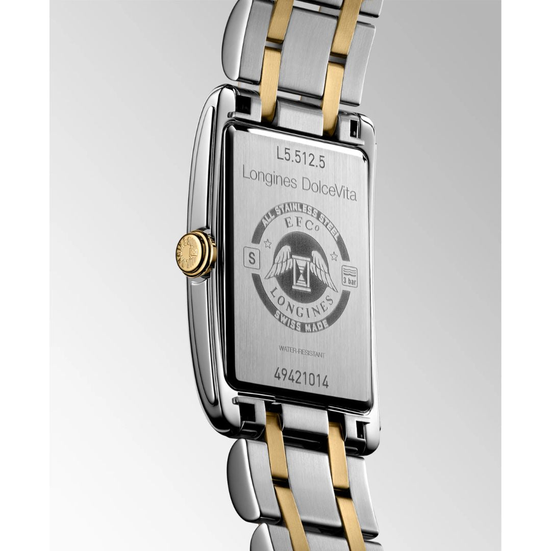 Longines DolceVita, keltakulta, 23,3mm, rannekello L55125707