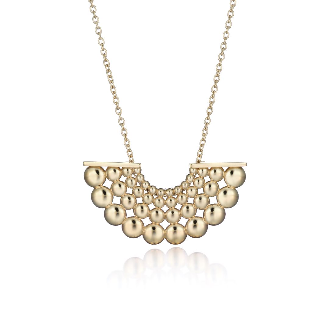 Lumoava Time Pendant, Yellow Gold-Plated Silver