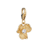 Lumoava Anna charm, keltakullattua hopeaa