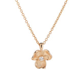 Lumoava Anna riipus laboratoriotimantilla, keltakultaa