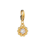 Lumoava Daisy charm, keltakullattua hopeaa