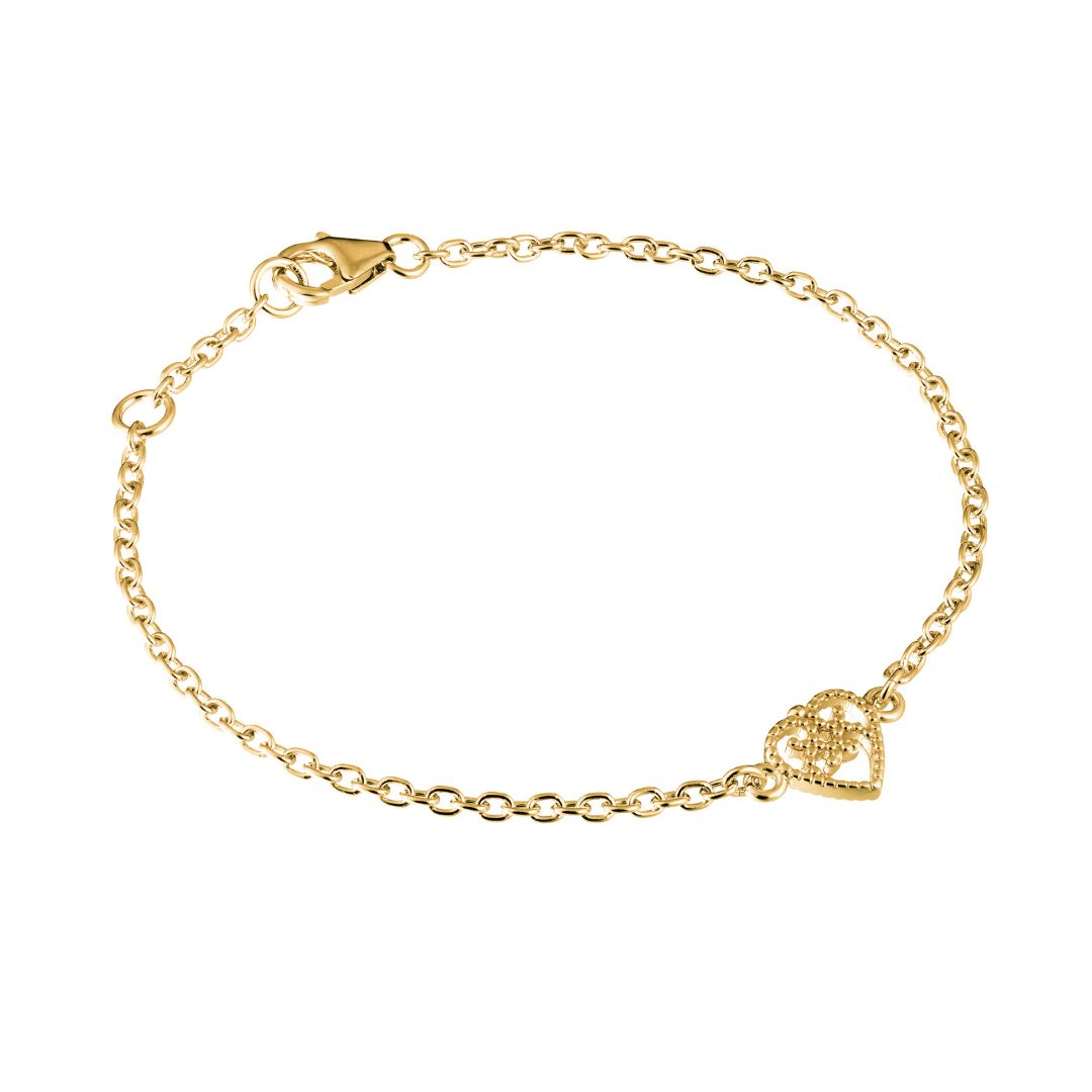 Lumoava Helmi rannekoru, keltakullattua hopeaa