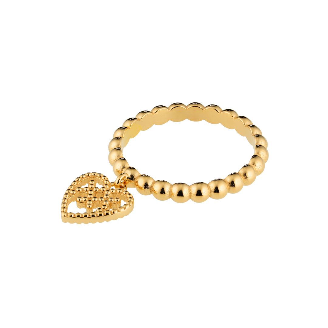 Lumoava Helmi sormus, keltakullattua hopeaa