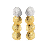 Lumoava Lily korvakorut, 4 palaa, hopeaa ja keltakullattua hopeaa