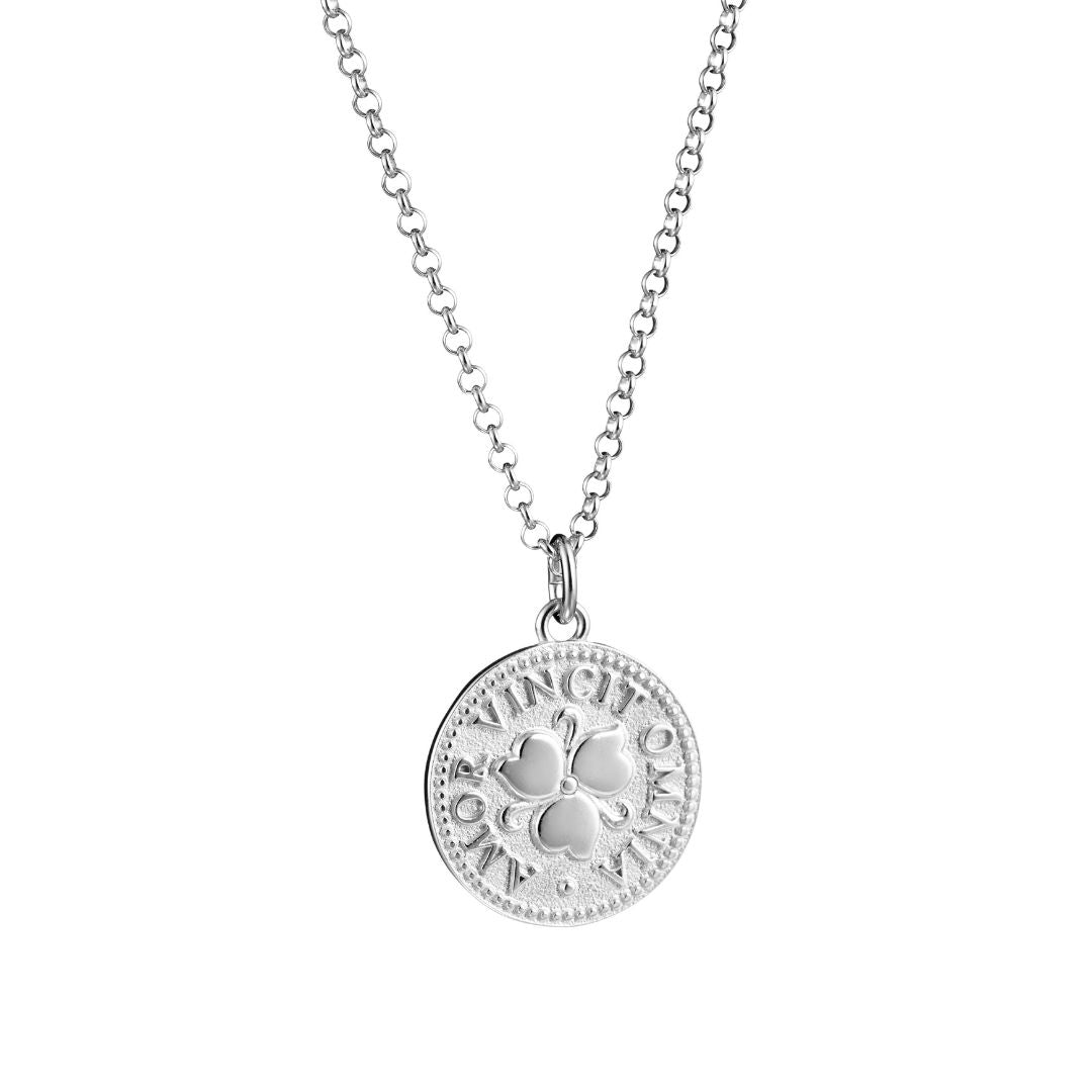 Lumoava Penny riipus, hopeaa