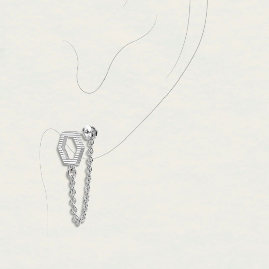 Lumoava Studio Bee Mine korvakorut, hopeanväriseksi rodinoitu pronssi, LS54260300000