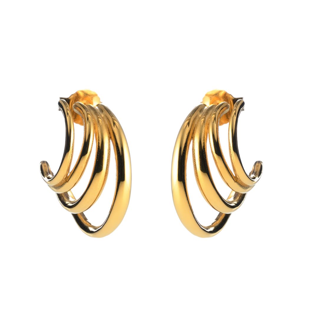 Lumoava Studio Drop On Repeat rengaskorvakorut, iso, keltakullattu pronssi, LS64250210000