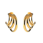 Lumoava Studio Drop On Repeat rengaskorvakorut, iso, keltakullattu pronssi, LS64250210000