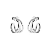 Lumoava Studio Drop On Repeat rengaskorvakorut, pieni, hopeanväriseksi rodinoitu pronssi, LS54250200000