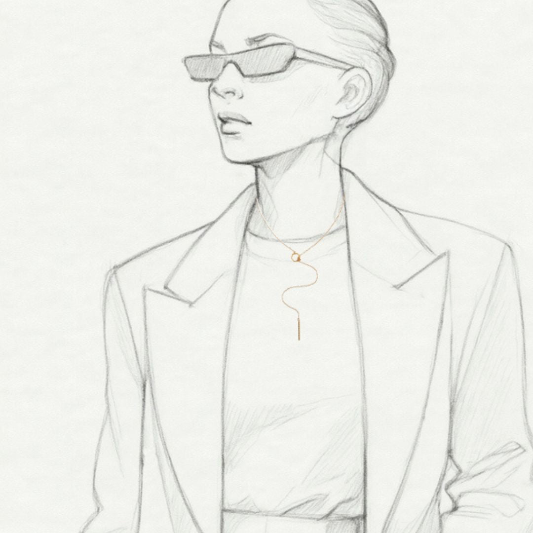 Lumoava Studio Honey Drip kaulakoru, keltakullattu pronssi, LS67260400000