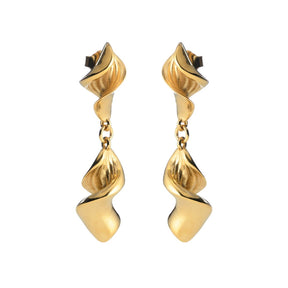 Lumoava Studio Mood Just Spiraling korvakorut, keltakullattu pronssi, LS64250130000