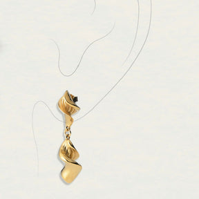 Lumoava Studio Mood Just Spiraling korvakorut, keltakullattu pronssi, LS64250130000