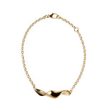 Lumoava Studio Mood Twisted rannekoru, keltakullattu pronssi, LS63250100000