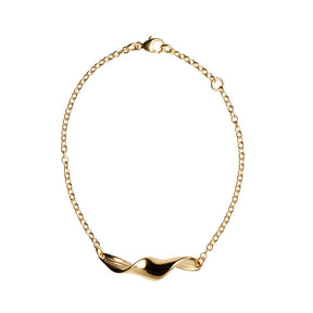 Lumoava Studio Mood Twisted rannekoru, keltakullattu pronssi, LS63250100000