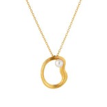 Lumoava Uoma riipus Akoya-helmellä, keltakullattua hopeaa