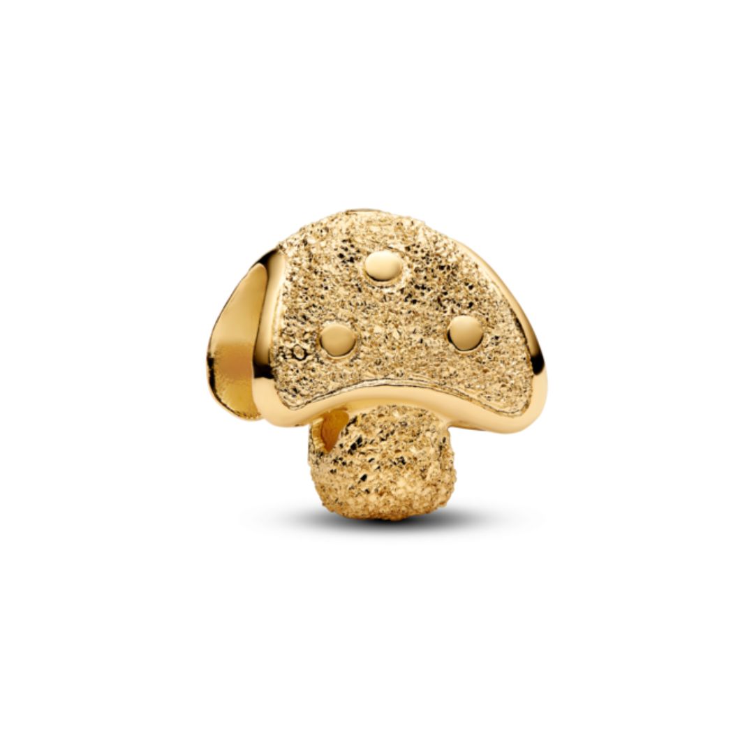 Pandora Moments Textured Mushroom mini hela, keltakullattu, 764048C00