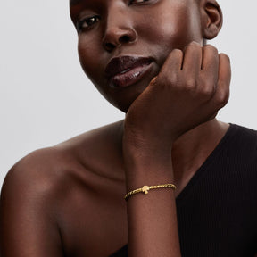 Pandora Moments Textured Mushroom mini hela, keltakullattu, 764048C00