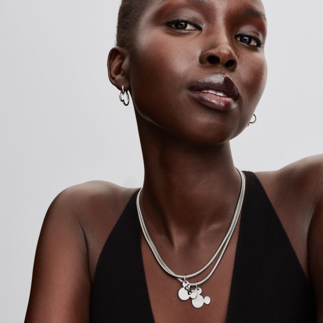 Pandora Disney Mickey Mouse Engravable hela, hopea, 793994C00