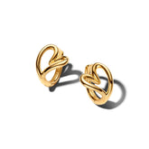 Pandora Essence Organically Shaped Heart Small rengaskorvakorut, keltakullattu, 264359C00