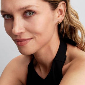 Pandora Essence Organically Shaped Heart Small rengaskorvakorut, keltakullattu, 264359C00