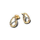 Pandora Essence Organically Shaped Stone-Set Oval korvakorut, keltakullattu, 264659C01