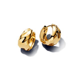 Pandora Essence Rippled rengaskorvakorut, keltakullattu, 263874C00