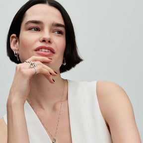 Pandora Essence Round Huggie rengaskorvakorut, hopea, 293286C00