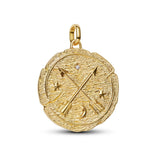 Pandora ME Crossing Arrows Oversized Medallion hela, keltakullattu, 764084C01