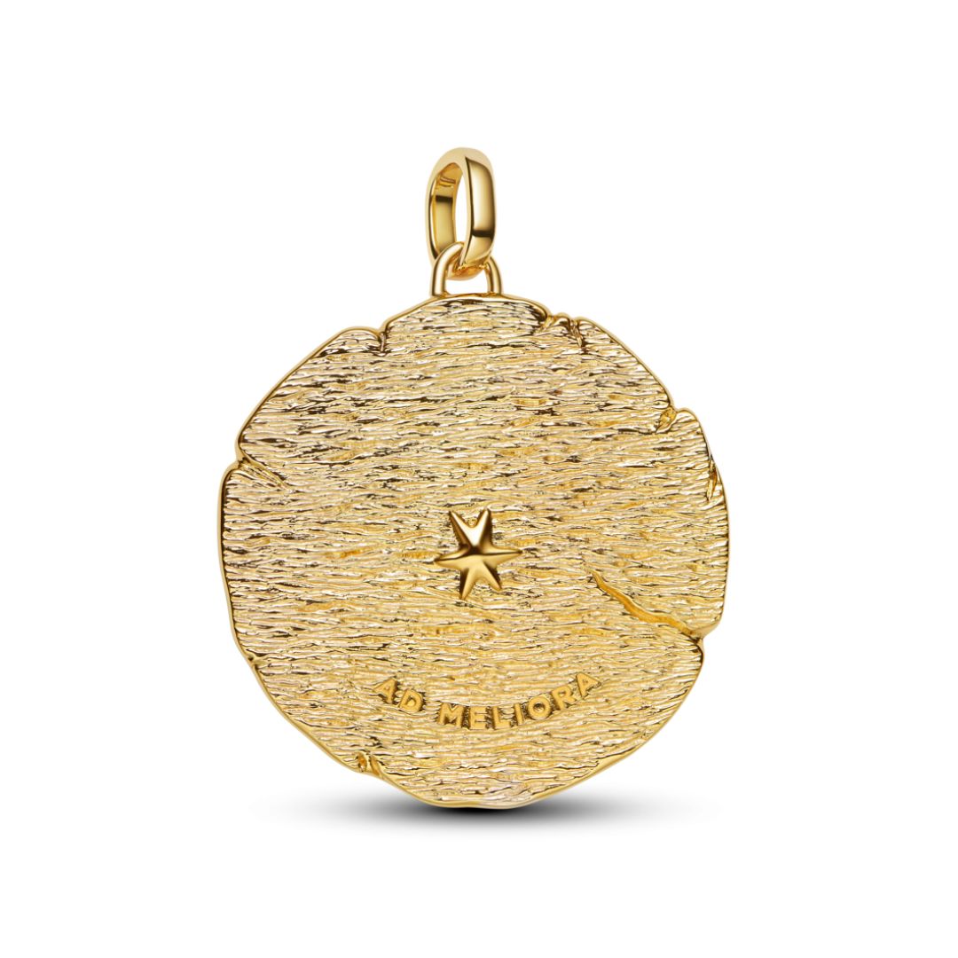 Pandora ME Crossing Arrows Oversized Medallion hela, keltakullattu, 764084C01