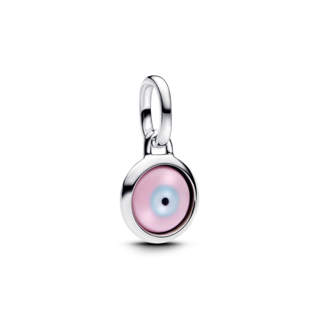 Pandora ME Engravable Evil Eye Murano Glass Mini hela, hopea, 793693C00