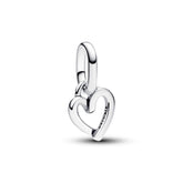 Pandora ME Freehand Heart Mini hela, hopea, 793048C00