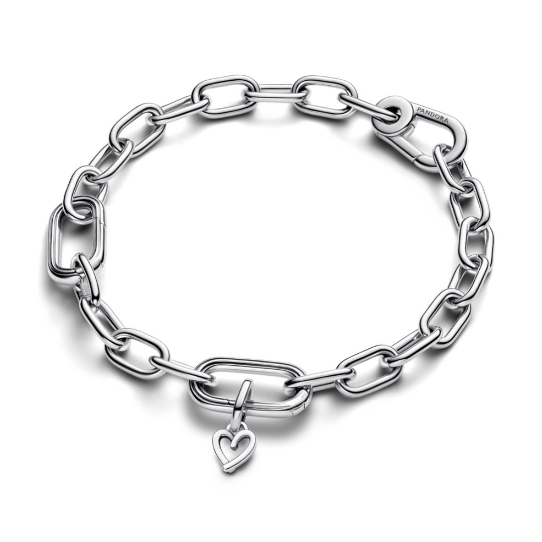 Pandora ME Freehand Heart Mini hela, hopea, 793048C00