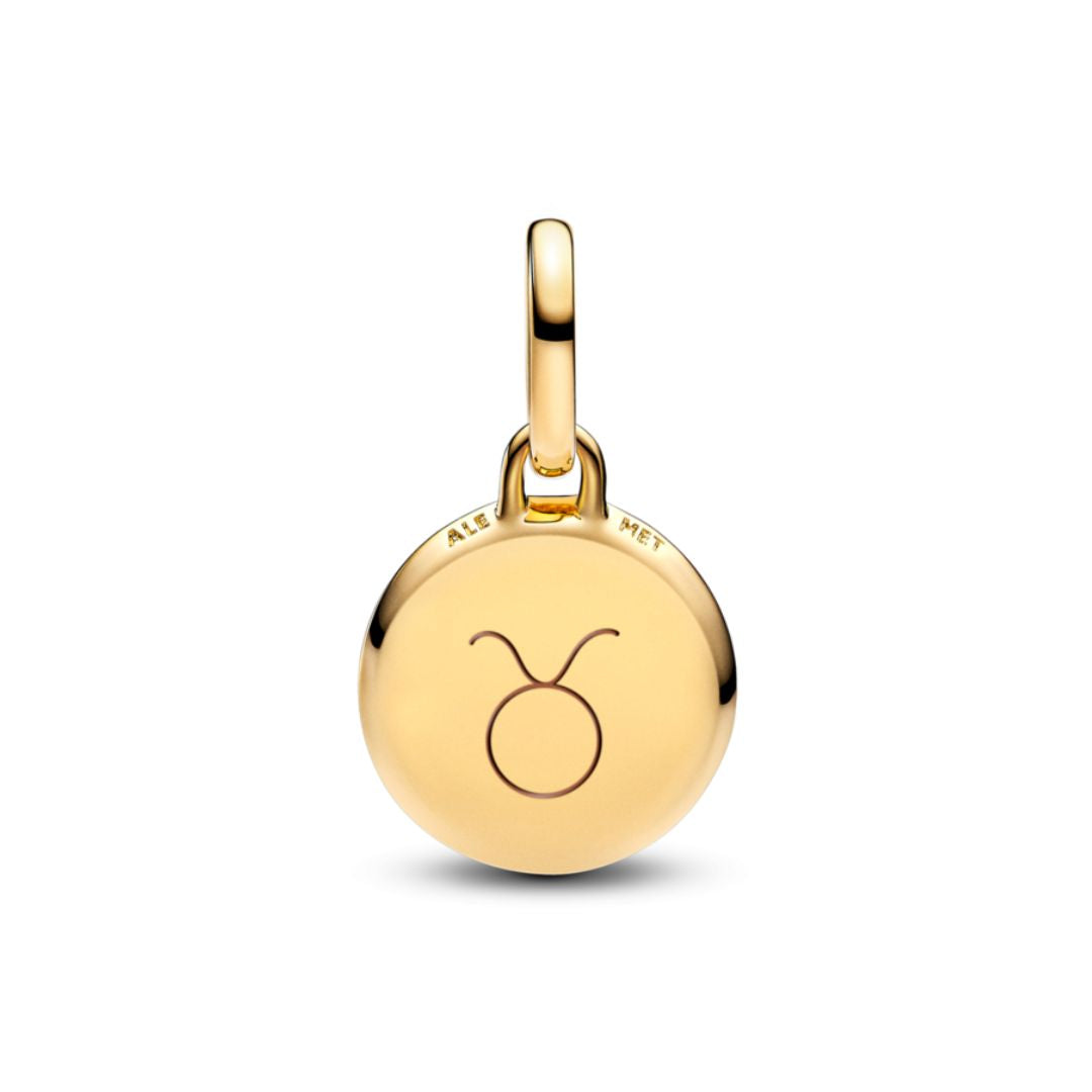 Pandora ME Green Engravable Mini Medallion hela, keltakullattu, 763389C01