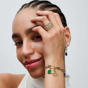 Pandora ME Heart Four-leaf Clover Medallion hela, keltakullattu, 763034C01