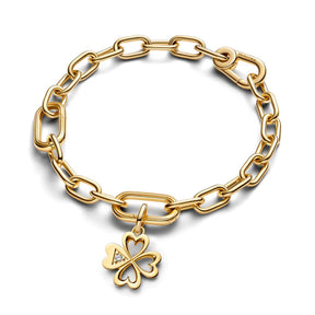 Pandora ME Heart Four-leaf Clover Medallion hela, keltakullattu, 763034C01